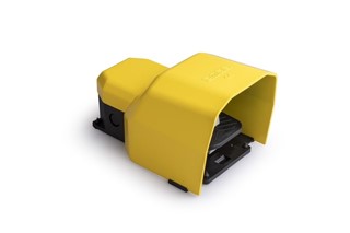 PDK Serisi Metal Korumalı 1NO+1NC Yavaş Hareketli Tekli Sarı Plastik Pedal